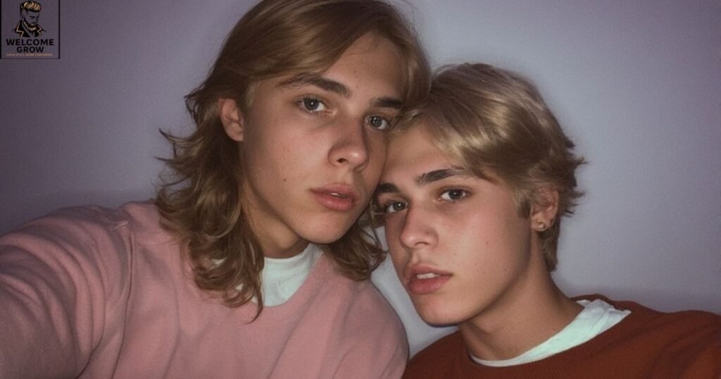 90s inspired two block haircut with throwback styling
