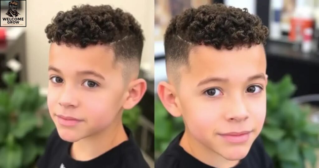 Broccoli haircut for teens with curly hair - voluminous texture