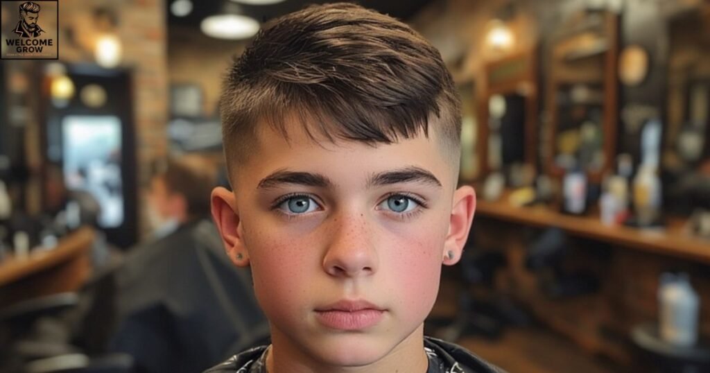 Ivy League haircut for teens - polished preppy look