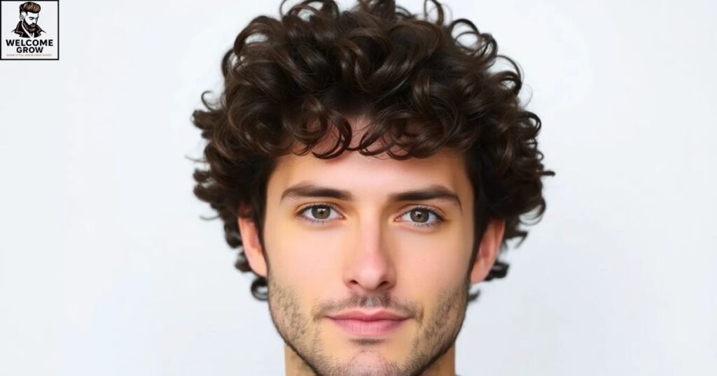 Curly top haircut for teens with bangs - playful texture