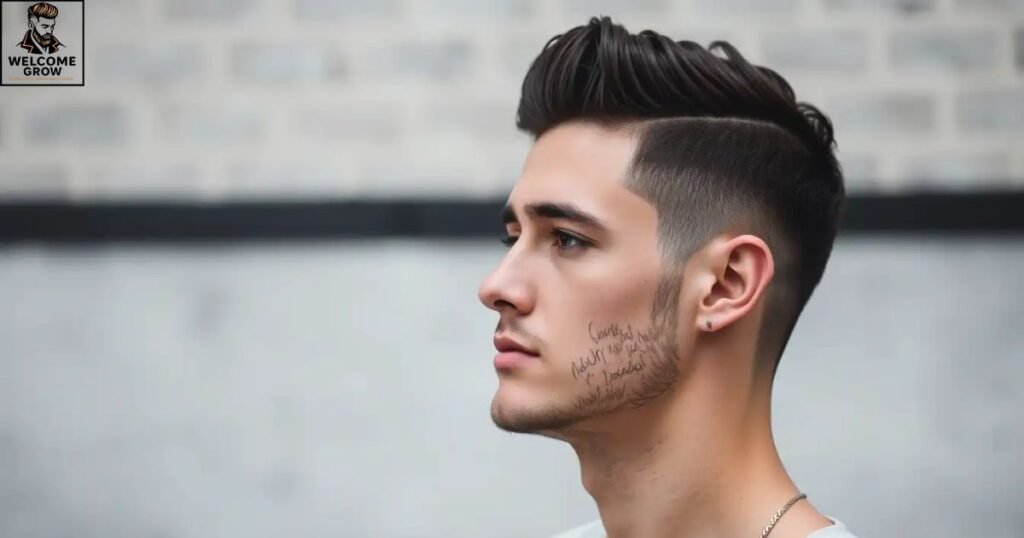 Disconnected undercut haircut for teens - high contrast style
