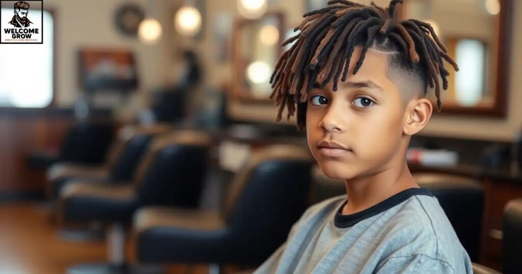 Teen with long dreadlocks hairstyle