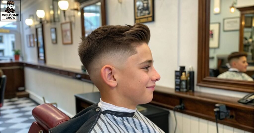 Edgar cut fade haircut for teens - trendy edgy look