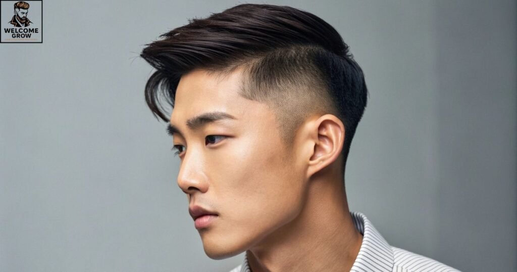 Neat short two block haircut with clean sides and layered top