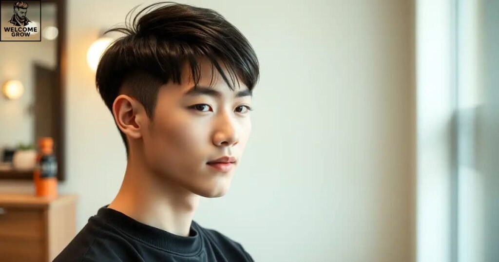 Sleek two block haircut with smooth, polished layers