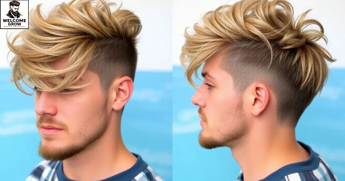 Beach boy blowout surfer hairstyles for men