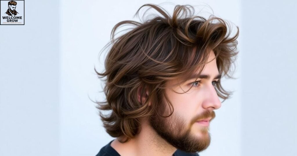 Teen with tousled medium-length flow hairstyle